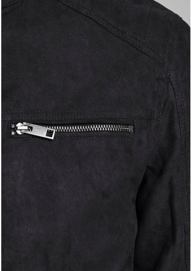 Jack & Jones Imitatieleren jack JJEROCKY in kunstlederen look met zakken met ritssluiting - Foto 8