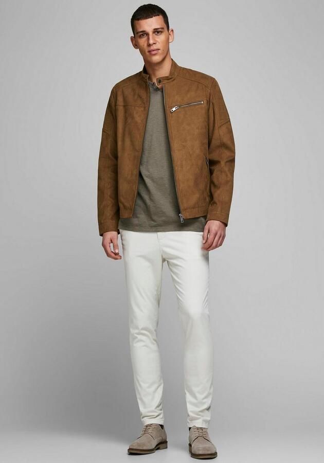 Jack & Jones Imitatieleren jack JJEROCKY in kunstlederen look met zakken met ritssluiting - Foto 6