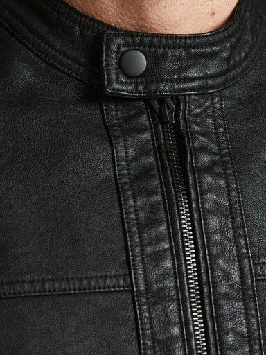 Jack & jones Zwarte Eco-Leren Polyamide Herenjas Black Heren - Foto 11