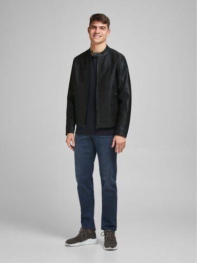 Jack & jones Zwarte Eco-Leren Polyamide Herenjas Black Heren - Foto 13