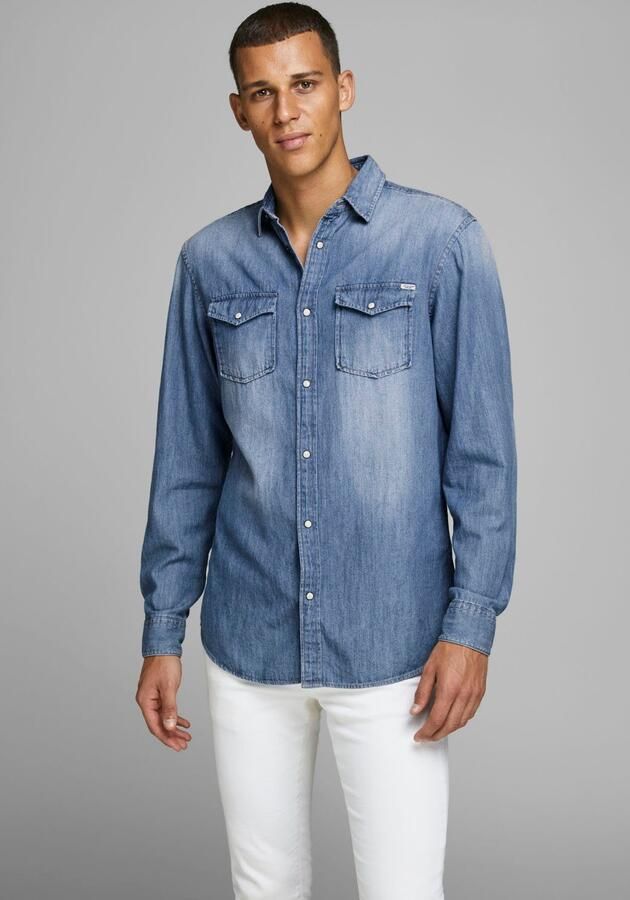 Jack & Jones Jeans overhemd JJESHERIDAN in workwear-stijl met robuuste katoenkwaliteit - Foto 11