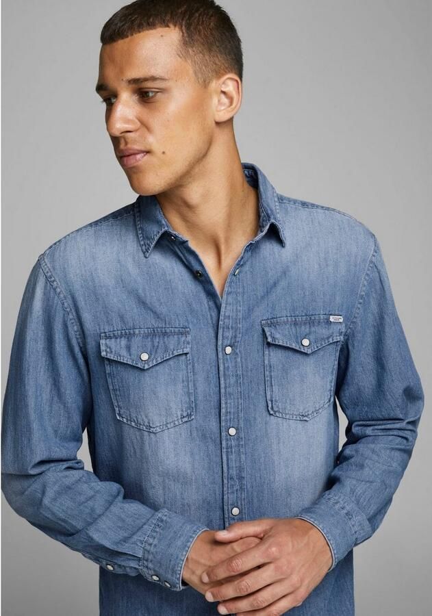 Jack & Jones Jeans overhemd JJESHERIDAN in workwear-stijl met robuuste katoenkwaliteit - Foto 7