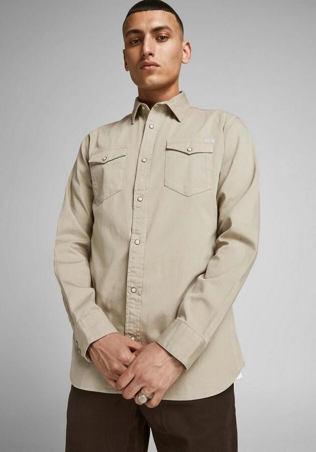 Jack & Jones Jeans overhemd JJESHERIDAN in workwear-stijl met robuuste katoenkwaliteit - Foto 7