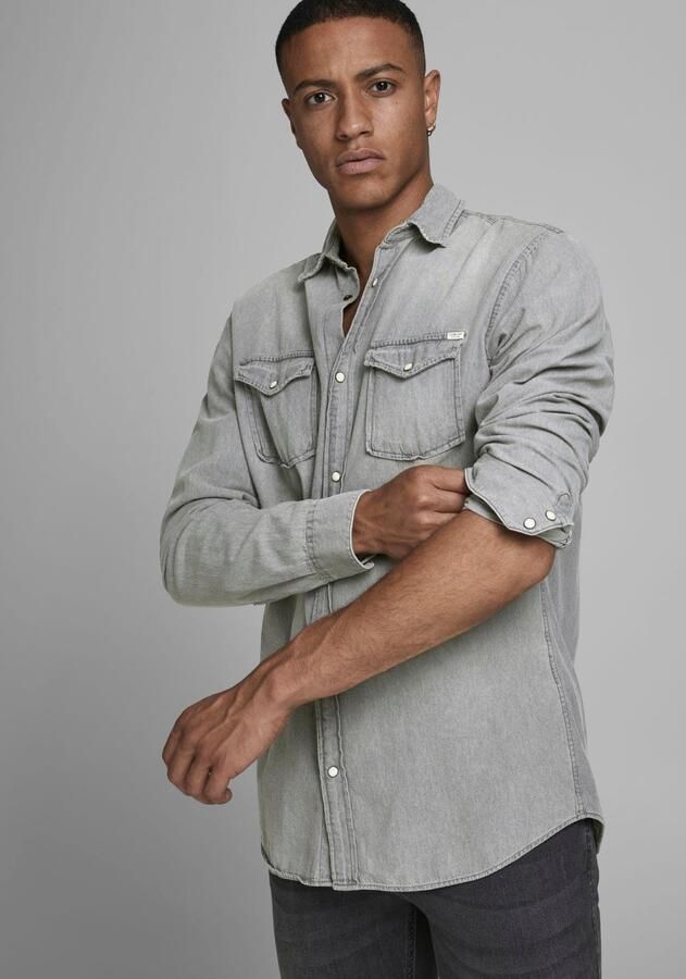 Jack & Jones Jeans overhemd JJESHERIDAN in workwear-stijl met robuuste katoenkwaliteit - Foto 11