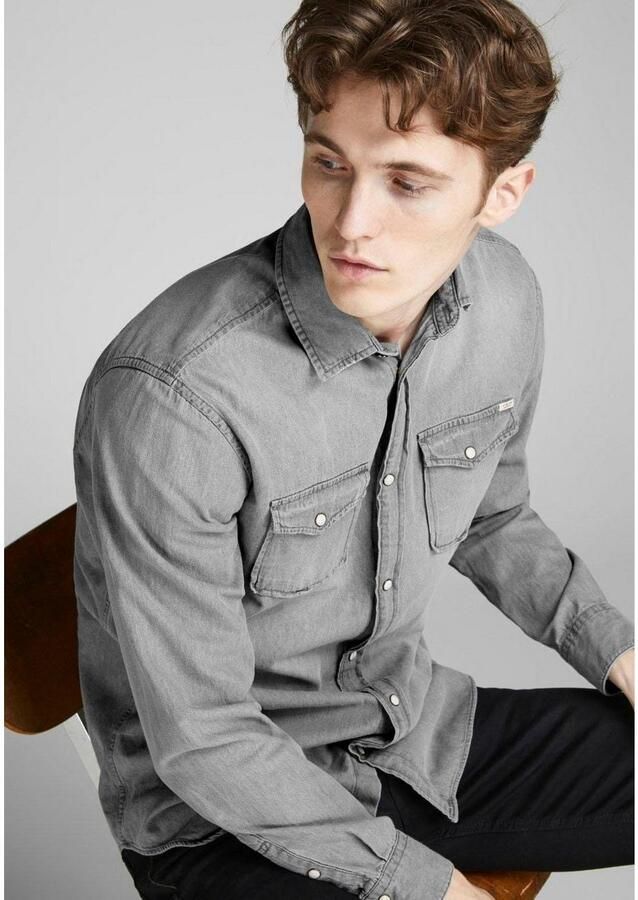 Jack & Jones Jeans overhemd JJESHERIDAN in workwear-stijl met robuuste katoenkwaliteit - Foto 4