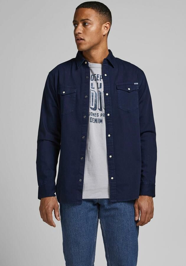 Jack & Jones Jeans overhemd JJESHERIDAN in workwear-stijl met robuuste katoenkwaliteit - Foto 9