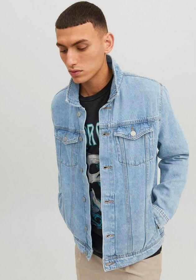 Jack & Jones Jeansjack JJIJEAN Denim jack ideaal voor de lente met knoopsluiting en zakken - Foto 6