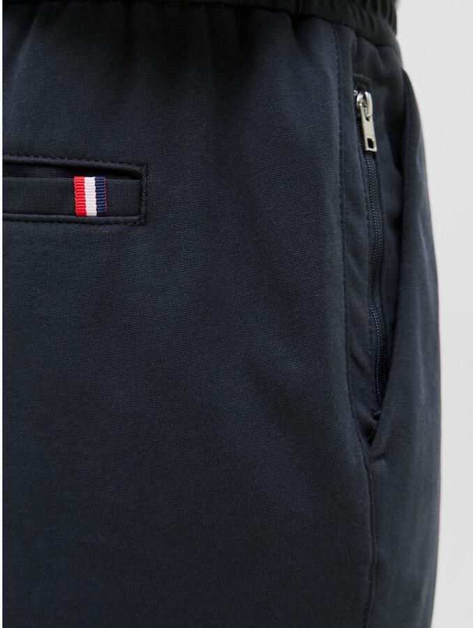 JACK & JONES PANTS STUDIO tapered casual broek donkerblauw