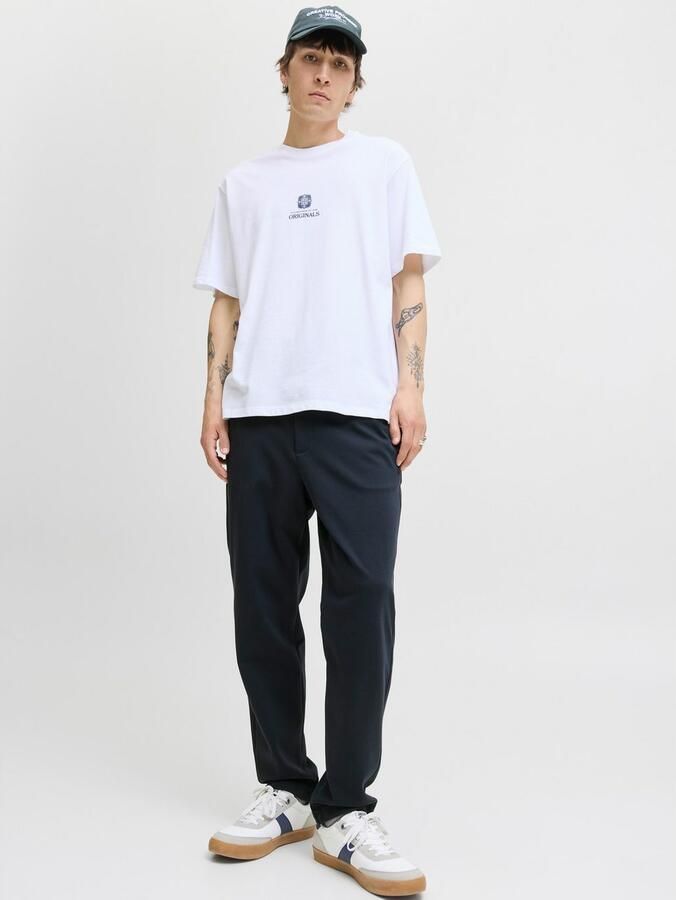 JACK & JONES PANTS STUDIO tapered casual broek donkerblauw - Foto 3