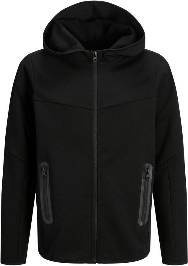 Jack & jones JUNIOR vest JCOFUSION zwart Jongens Polyester Capuchon Effen 128 - Foto 6