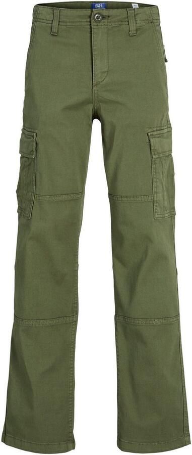 Jack & jones JUNIOR loose fit cargobroek JPSTKANE JJHARLOW Groen Jongens Stretchkatoen 128 - Foto 7