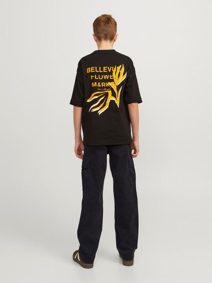 Jack & jones JUNIOR loose fit cargobroek JPSTKANE JJHARLOW zwart Jongens Stretchkatoen 128 - Foto 10