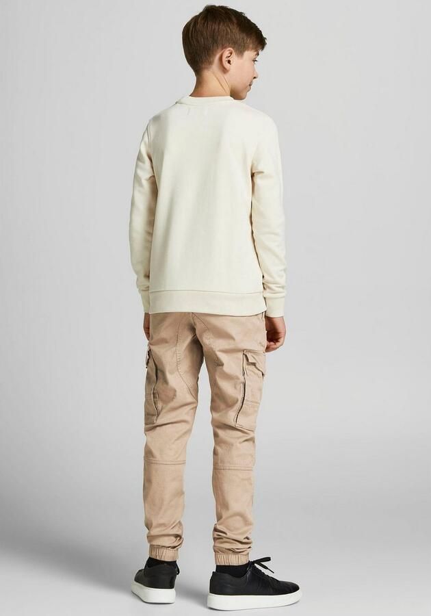 Jack & jones JUNIOR tapered fit cargobroek JPSTPAUL beige- Jongens Stretchkatoen 152 - Foto 11