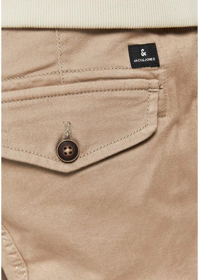Jack & jones JUNIOR tapered fit cargobroek JPSTPAUL beige- Jongens Stretchkatoen 152 - Foto 5