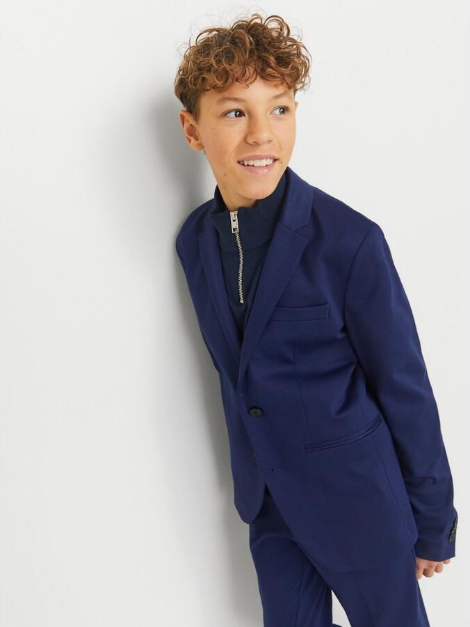 Jack & jones 2-knoops colbert met paspelzakken en viscose model 'JAXON' - Foto 3