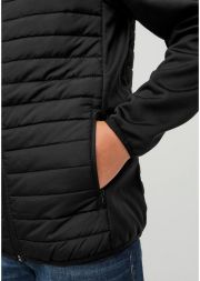 Jack & jones JUNIOR gewatteerde tussenjas JJEMULTI met logo zwart Jongens Polyester Capuchon 140 - Thumbnail 5