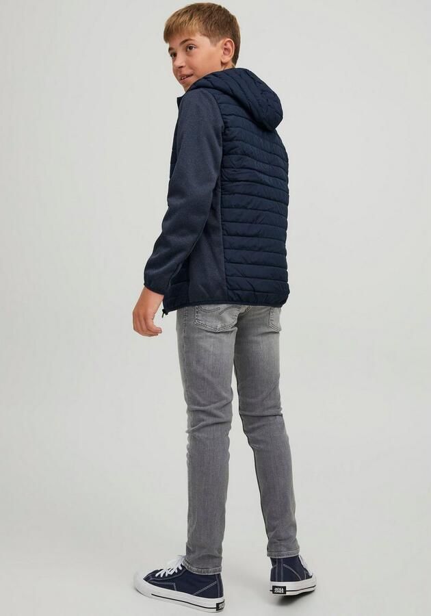 Jack & jones JUNIOR gewatteerde tussenjas JJEMULTI donkerblauw Jongens Polyester Capuchon 128 - Foto 9