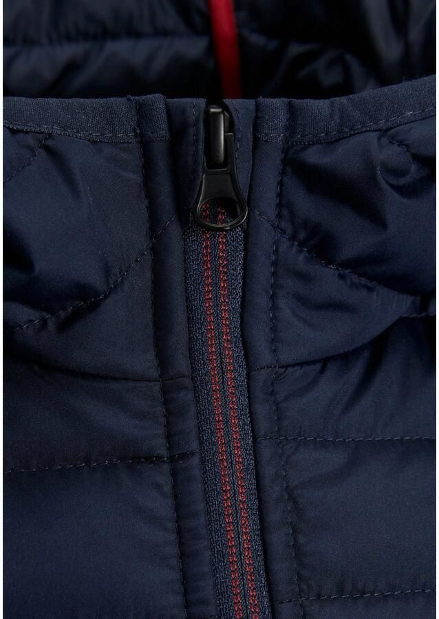 Jack & jones JUNIOR gewatteerde tussenjas JJEMULTI donkerblauw Jongens Polyester Capuchon 128 - Foto 4