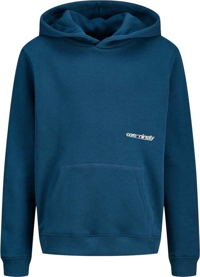 Jack & Jones Junior Hoodie JCOGRID SWEAT HOOD JNR met klein borst- en groot rugmotief