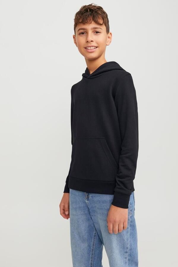 Jack & jones JUNIOR hoodie JJEBRADLEY zwart Sweater Effen 164 - Foto 8
