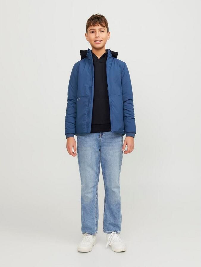 Jack & jones JUNIOR hoodie JJEBRADLEY zwart Sweater Effen 164 - Foto 5