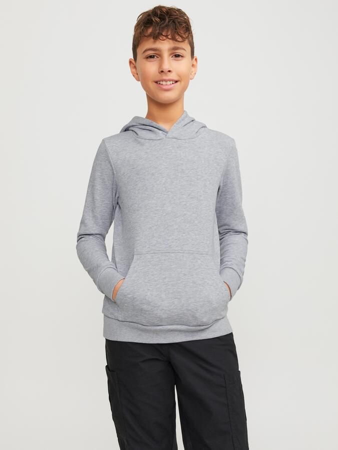 Jack & jones JUNIOR hoodie JJEBRADLEY SWEAT HOOD NOOS JNR grijs melange Sweater 116 - Foto 8