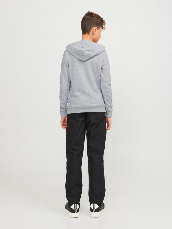 Jack & jones JUNIOR hoodie JJEBRADLEY SWEAT HOOD NOOS JNR grijs melange Sweater 116 - Foto 5