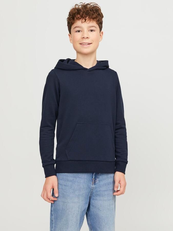 Jack & jones JUNIOR hoodie JJEBRADLEY donkerblauw Sweater Effen 116 - Foto 6