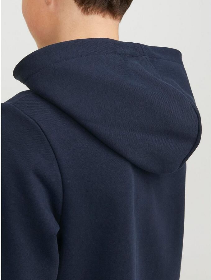 Jack & jones JUNIOR hoodie JJEBRADLEY donkerblauw Sweater Effen 116 - Foto 3