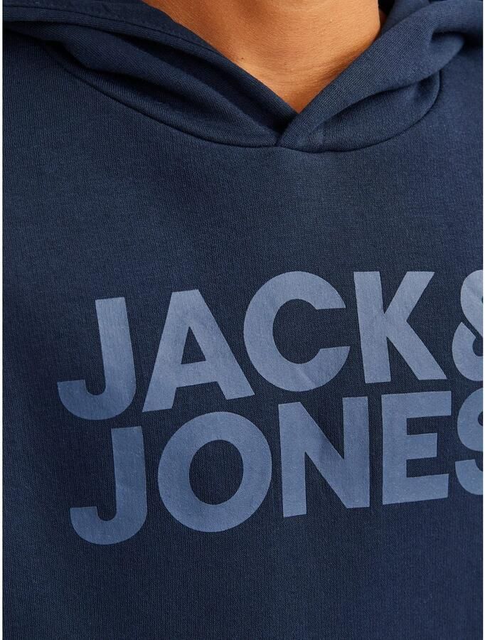 Jack & Jones Junior Hoodie JJECORP met print kangoeroezak onderhoudsvriendelijk - Foto 2