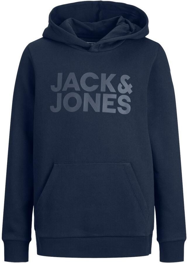 Jack & Jones Junior Hoodie JJECORP met print kangoeroezak onderhoudsvriendelijk - Foto 6
