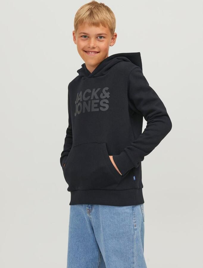 Jack & Jones Junior Hoodie JJECORP met print kangoeroezak onderhoudsvriendelijk - Foto 8
