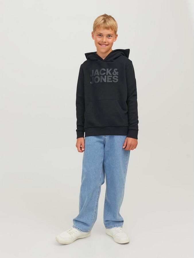 Jack & Jones Junior Hoodie JJECORP met print kangoeroezak onderhoudsvriendelijk - Foto 6