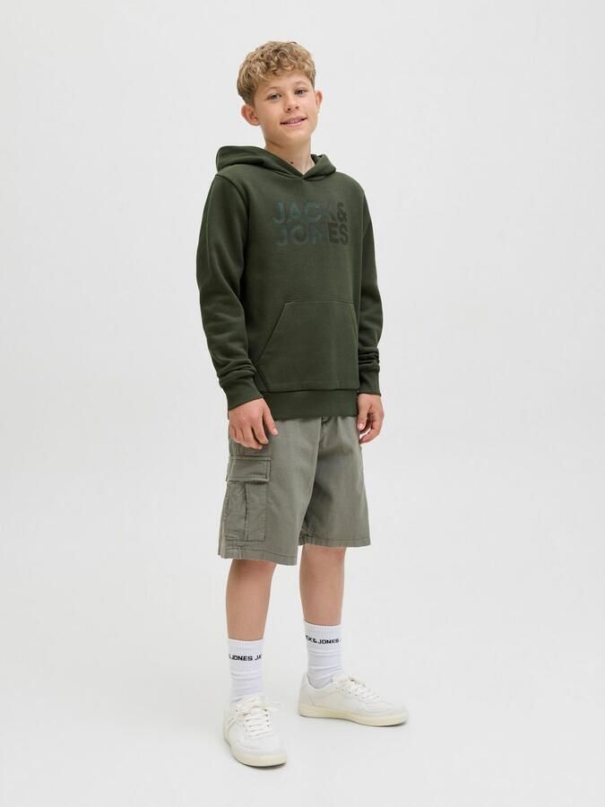 Jack & Jones Junior Hoodie JJECORP met print kangoeroezak onderhoudsvriendelijk - Foto 6