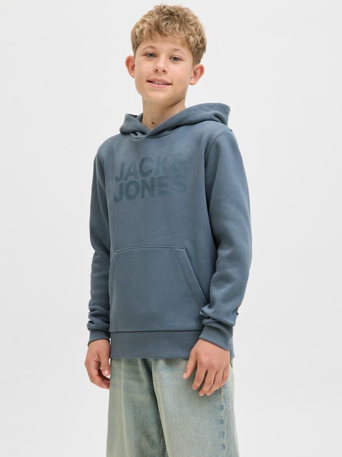Jack & Jones Junior Hoodie JJECORP met print kangoeroezak onderhoudsvriendelijk - Foto 6