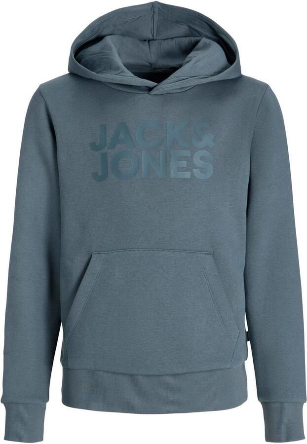 Jack & Jones Junior Hoodie JJECORP met print kangoeroezak onderhoudsvriendelijk - Foto 5