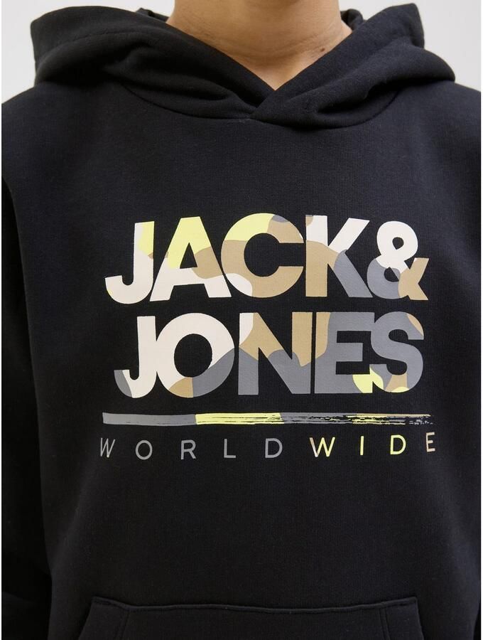 Jack & Jones Junior Hoodie JJLUKE SWEAT HOOD JNR met cool logo-voormotief - Foto 2