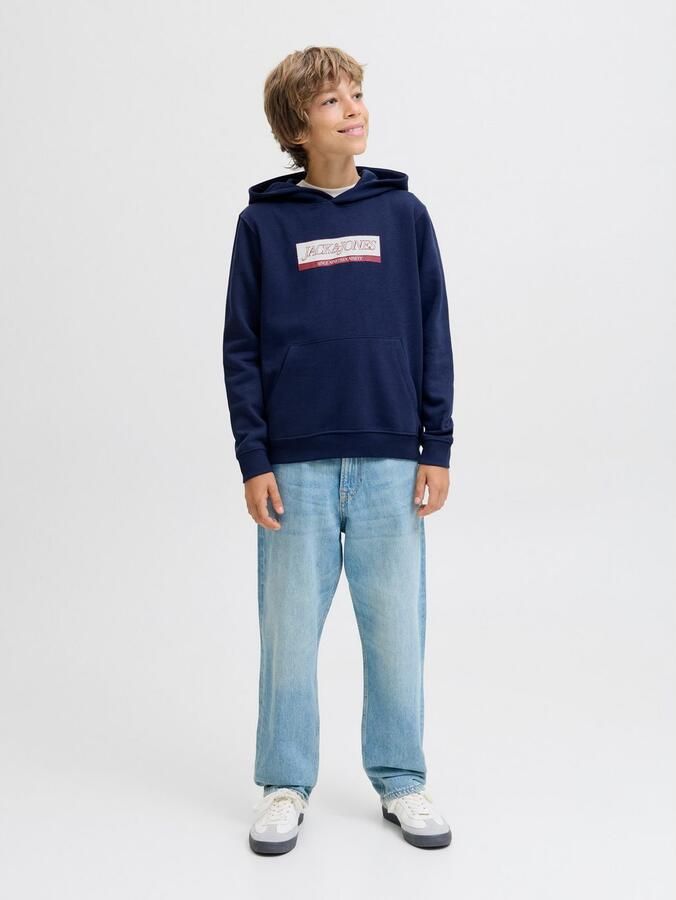 Jack & Jones Junior Hoodie JORINWOOD BLOCK BRANDING SWEAT NOOS JNR - Foto 4