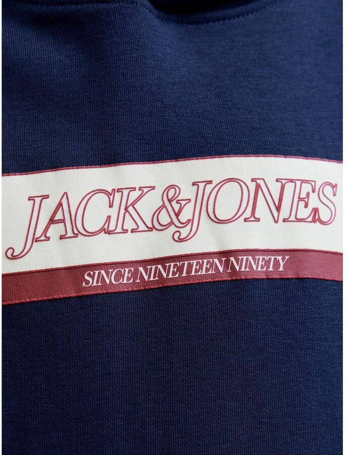 Jack & Jones Junior Hoodie JORINWOOD BLOCK BRANDING SWEAT NOOS JNR