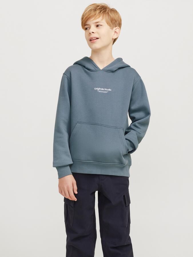 JACK & JONES JUNIOR hoodie JORVESTERBRO met tekst staalgrijs - Foto 8