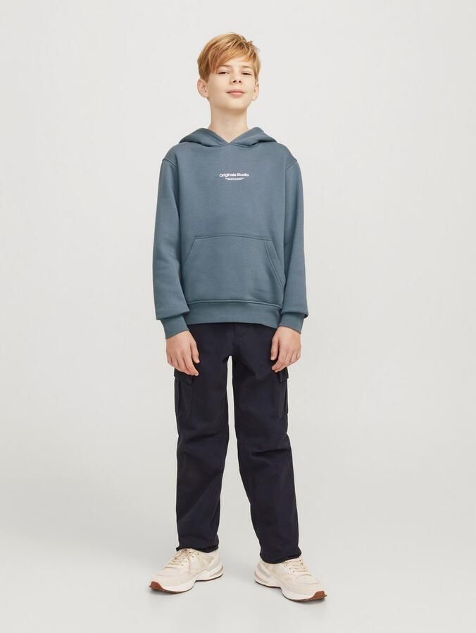 JACK & JONES JUNIOR hoodie JORVESTERBRO met tekst staalgrijs - Foto 5