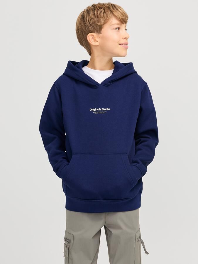 JACK & JONES JUNIOR hoodie JORVESTERBRO met tekst donkerblauw - Foto 7