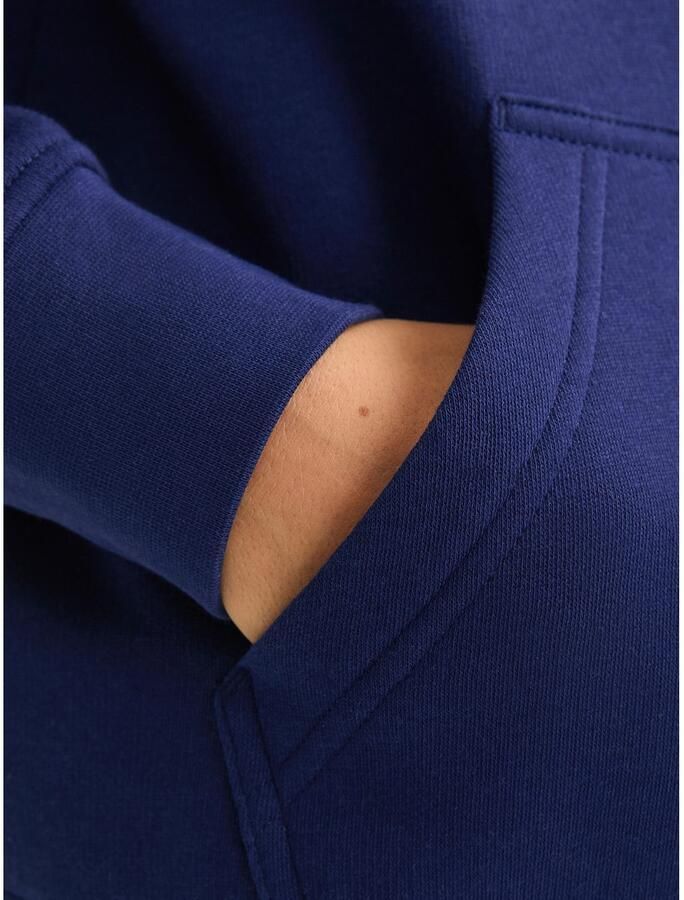 JACK & JONES JUNIOR hoodie JORVESTERBRO met tekst donkerblauw