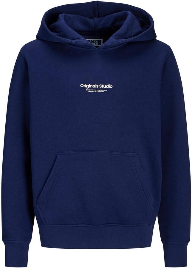 JACK & JONES JUNIOR hoodie JORVESTERBRO met tekst donkerblauw - Foto 6