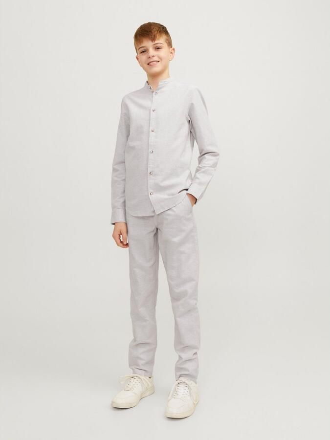 Jack & jones JUNIOR broek JPSTKANE JJSUMMER lichtgrijs Jongens Stretchkatoen 128 - Foto 12