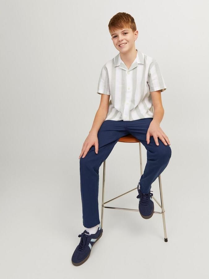 Jack & jones JUNIOR broek JPSTKANE JJSUMMER donkerblauw Jongens Stretchkatoen 128 - Foto 4
