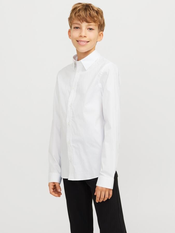 Jack & Jones Junior Overhemd met lange mouwen JJEAXEL elastisch en gemakkelijk te combineren effen modieus regular fit geweven overhemdkraag - Foto 9