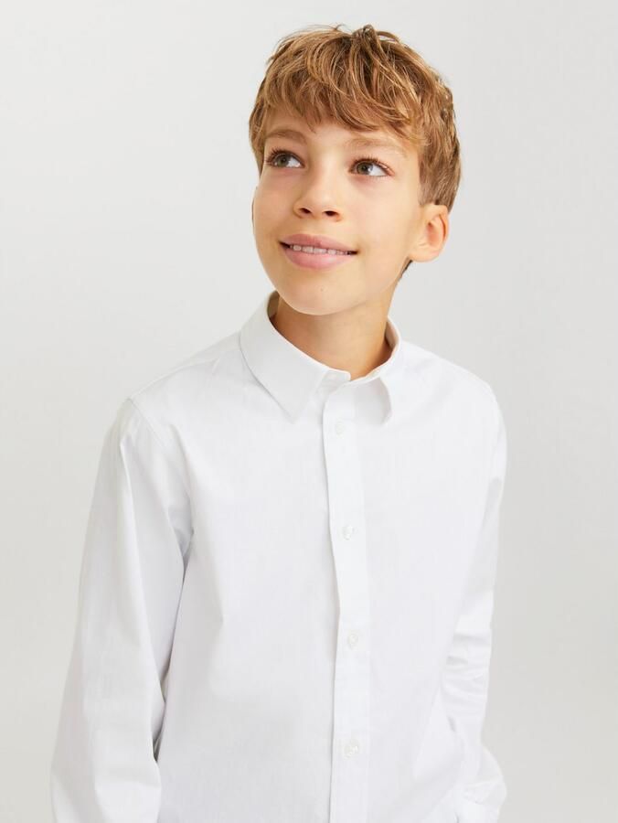 Jack & Jones Junior Overhemd met lange mouwen JJEAXEL elastisch en gemakkelijk te combineren effen modieus regular fit geweven overhemdkraag - Foto 5