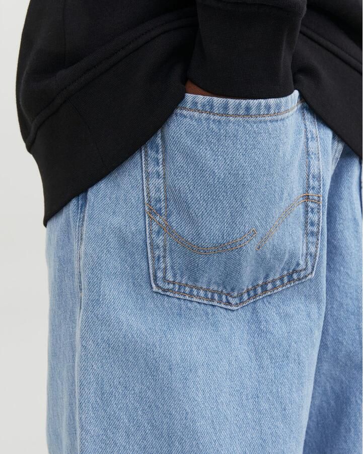 Jack & Jones Junior Relax fit jeans JJIALEX met Baggy Fit en hoge taille Slijtage-effecten modieus relaxed fit denim