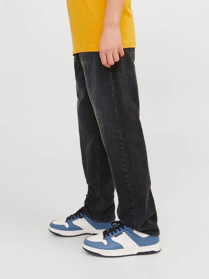 Jack & jones JUNIOR high waist relaxed jeans JJICHRIS JJORIGINAL black denim Zwart Jongens Stretchdenim 128 - Foto 2